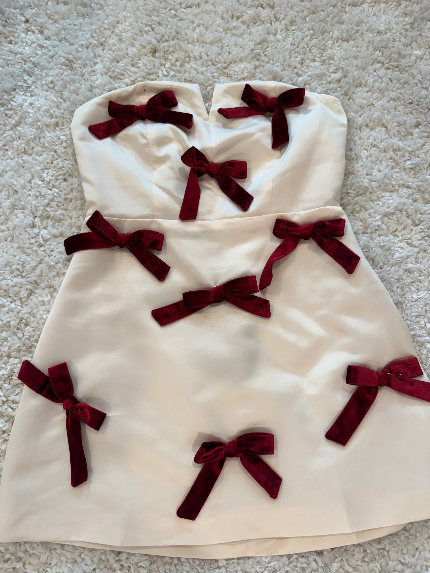Wine Bow Mini Dress