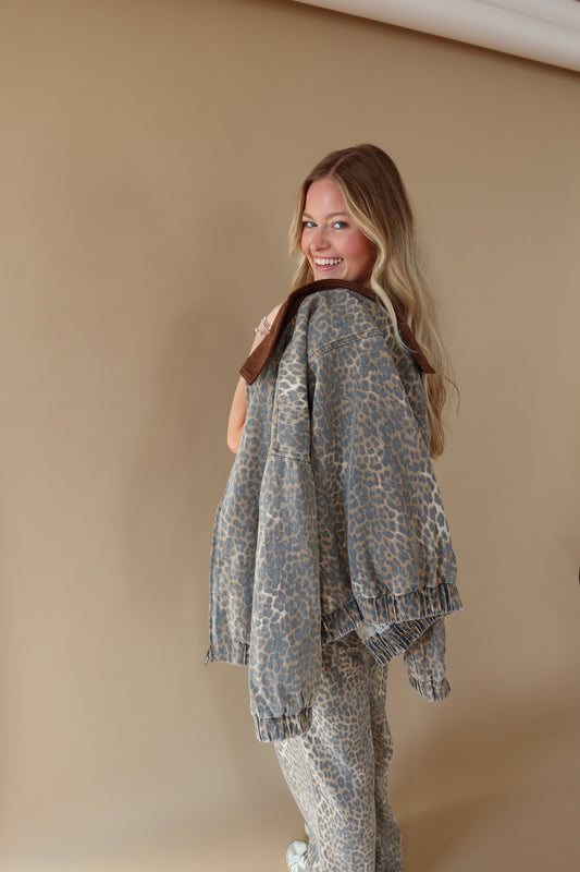 Leopard Bomber Jacket